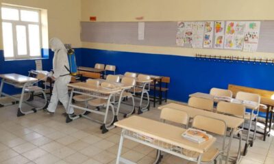 Mardin’in kırsalındaki okullar dezenfekte edildi