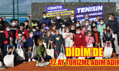 Genç tenisçiler Didim’de raket sallıyor