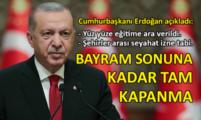 Cumhurbaşkanı Erdoğan corona tedbirlerini açıkladı