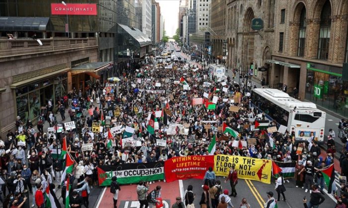 New York’ta Filistin’e destek protestosu