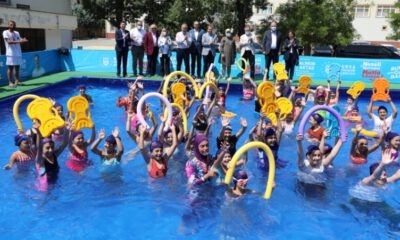 Bursa’da portatif havuzlar çocukların hizmetinde…