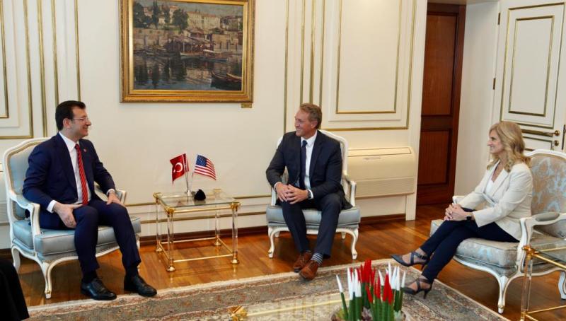 ABD Büyükelçisi Flake’den İmamoğlu’na ziyaret