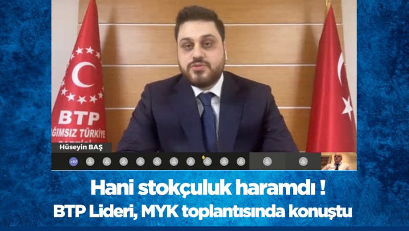 BTP lideri Baş’tan ‘yüksek faturalar’a gönderme