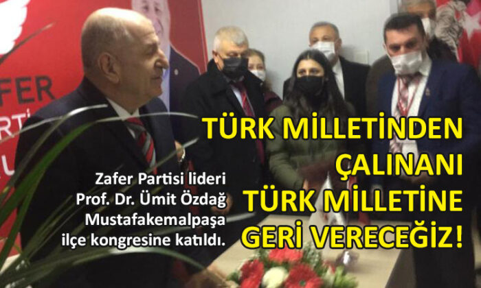 Zafer Partisi Mustafakemalpaşa’da Ümit Özdağ’lı kongre