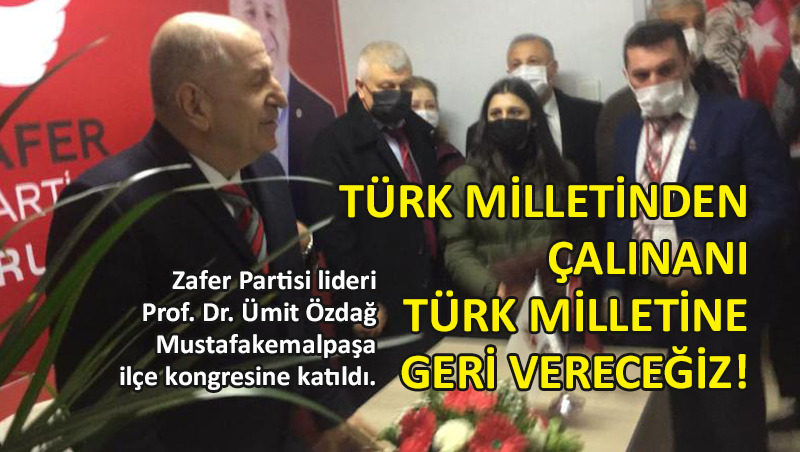 Zafer Partisi Mustafakemalpaşa’da Ümit Özdağ’lı kongre