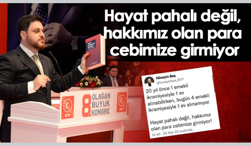 BTP lideri Baş, vatandaşın ekonomik fotoğrafını çekti
