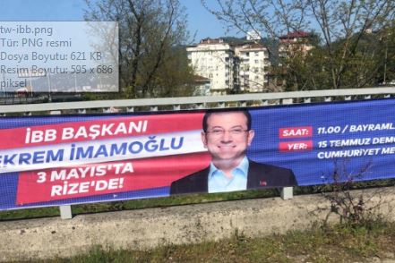 Rize’de İmamoğlu’nun tüm pankartlarını söktüler!