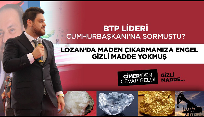 BTP’li gencin ‘Lozan’ sorusuna CİMER’den yanıt