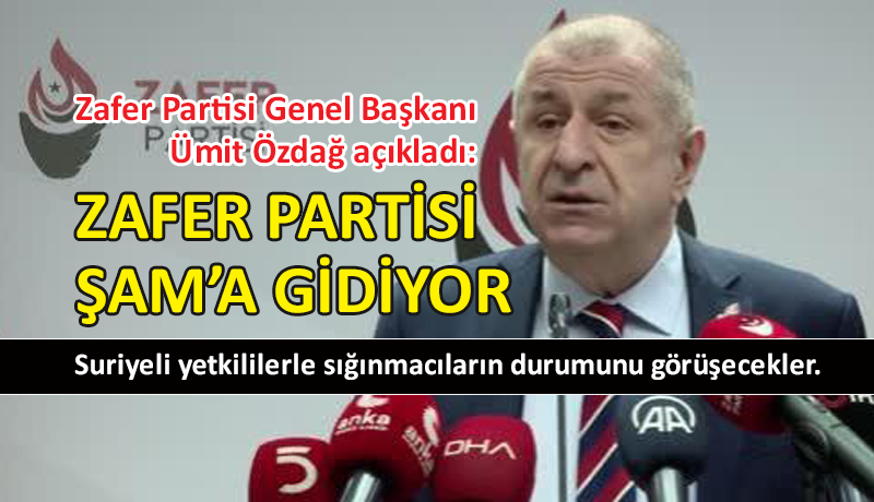 Ümit Özdağ’dan ‘Suriyeli sığınmacı’ açıklaması