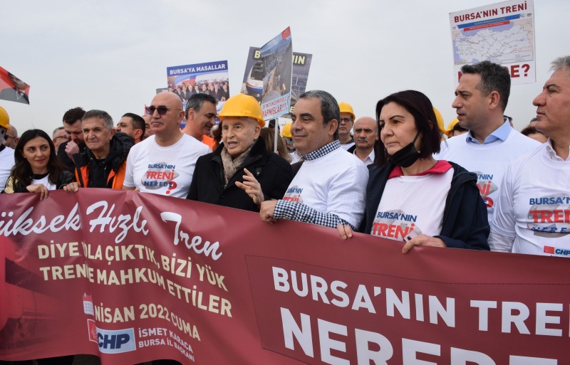 CHP’den protesto yürüyüşü: Bursa’nın treni nerede?