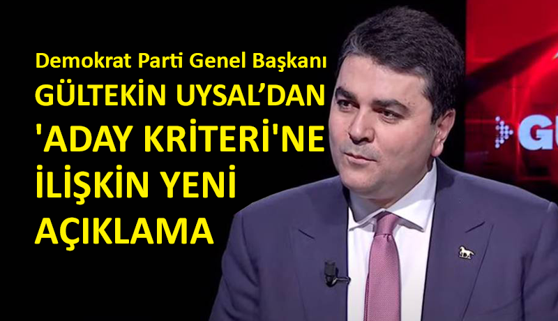 DP lideri Gültekin Uysal, 6’lı masayı anlattı