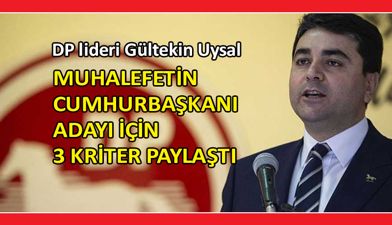 Uysal, 3 maddede cumhurbaşkanı adayını tarif etti