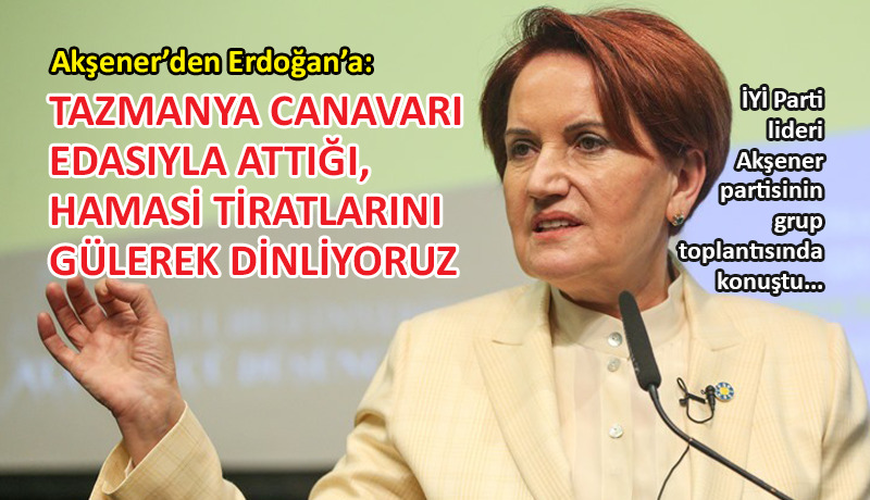 Akşener’den Erdoğan’a ‘Tazmanya Canavarı’ benzetmesi