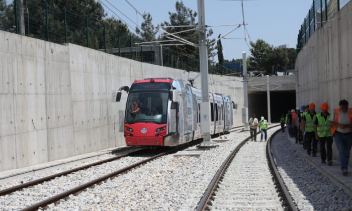 Bursa’da Kent Meydanı-Terminal hattında test sürüşleri başladı