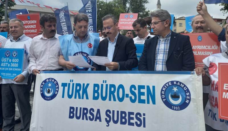 Türkiye Kamu-Sen Bursa’dan 3600 ek gösterge düzenlemesine tepki