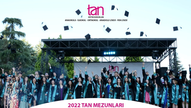 Tan Okulları Anadolu ve Fen Lisesi öğrencileri mezuniyet coşkusu yaşadı