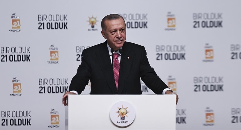 Erdoğan, AK Parti’nin 21. kuruluş yıl dönümünde konuştu