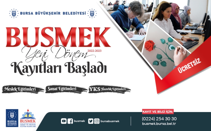 BUSMEK’te yeni dönem için kayıtlar başladı