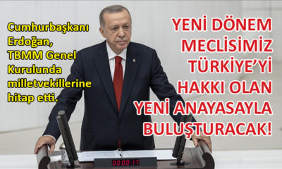 Cumhurbaşkanı Erdoğan yine yeni anayasa çağrısı yaptı