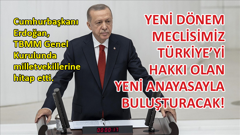 Cumhurbaşkanı Erdoğan yine yeni anayasa çağrısı yaptı