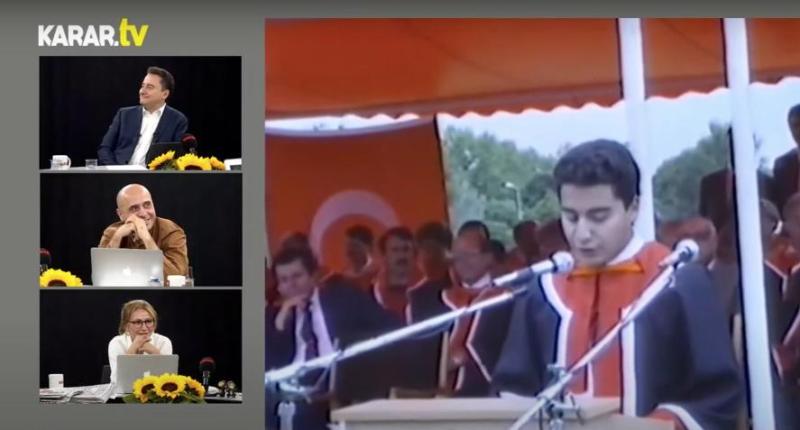 Babacan’a sürpriz: Kendi mezuniyet videosu ile karşılaştı!