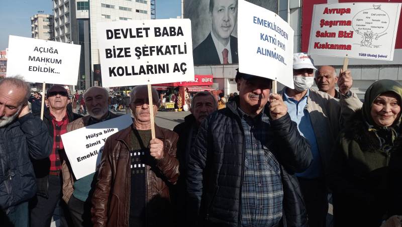 Emekliler Bursa’dan haykırdı: Hakkımızı istiyoruz!