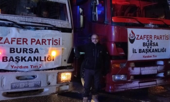 Zafer Partisi Bursa’nın yardım malzemeleri yola çıktı