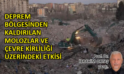 Deprem bölgesinden kaldırılan molozlar ve çevre kirliliği…