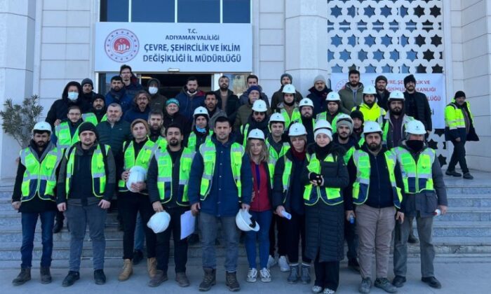 İMO Bursa Şubesi üyeleri hasar tespiti için Adıyaman’da…