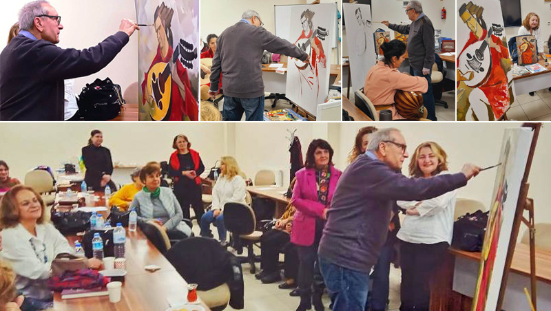 Azeri Ressam Faik Agayev’dan workshop etkinliği