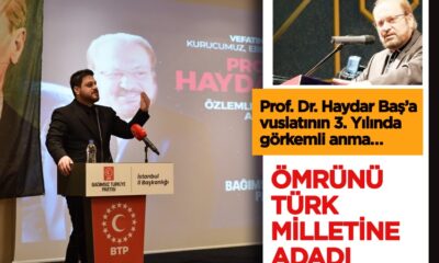 Prof. Dr. Haydar Baş’a vuslatının 3. yılında görkemli anma