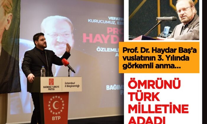 Prof. Dr. Haydar Baş’a vuslatının 3. yılında görkemli anma