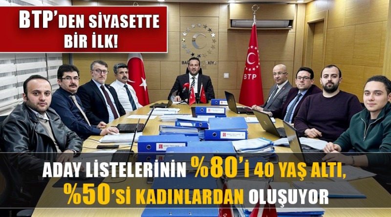 BTP, Türk siyasi tarihinde bir ilki gerçekleştirecek