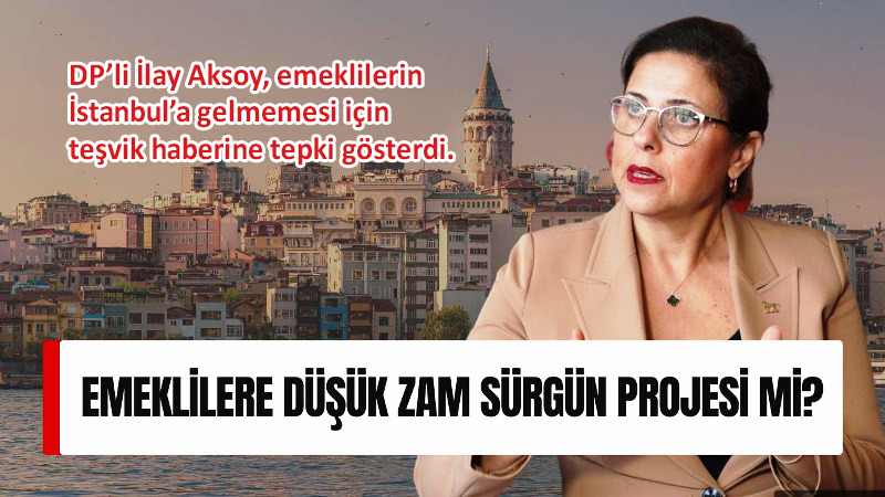 DP’li İlay Aksoy’dan ’emekli zammı’ çıkışı