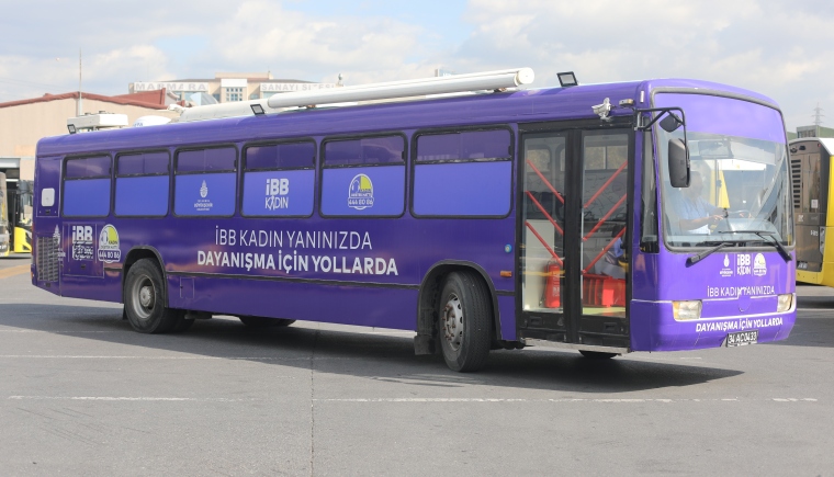 Mor otobüs ‘Kadına Yönelik Şiddetle Mücadele’ için yola çıkıyor
