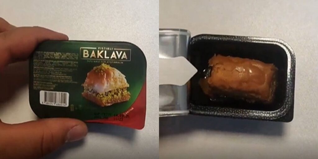 Bir dilim baklavayla kasaya gidince şok oldu
