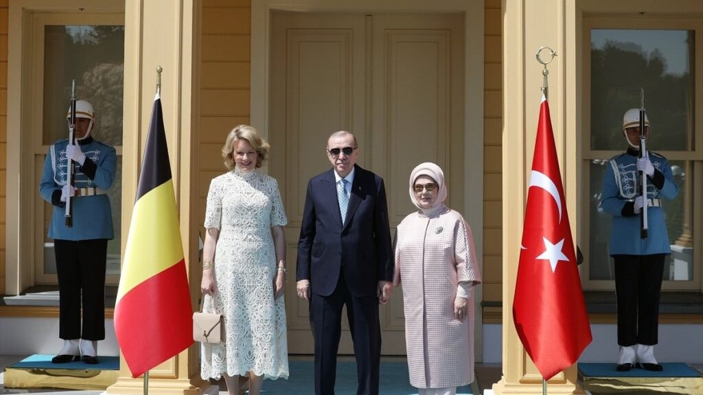 Erdoğan, Belçika Kraliçesi Mathilde’i kabul etti