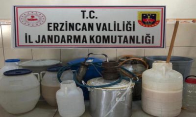 Erzincan’da 205 litre kaçak alkol ele geçirildi