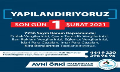Pamukkale Belediyesi’nden yapılandırma çağrısı