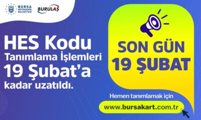 Bursa’da ulaşım kartlarında HES kodu için süresi uzatıldı