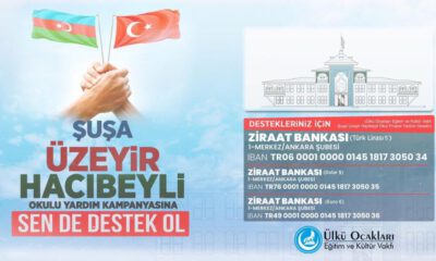 Kilis Ülkü Ocakları’ndan Azerbaycan’daki okul için yardım kampanyası