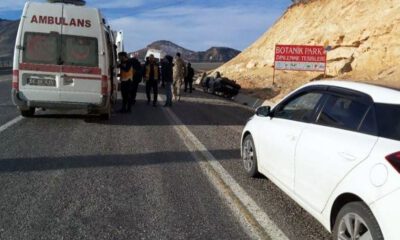 Siirt’te lastiği patlayan otomobil takla attı: 5 yaralı
